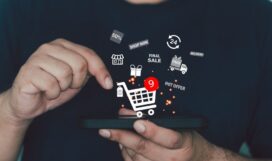 The,Technology,Of,Online,Retail,Business.,Multichannel,Marketing,On,Social